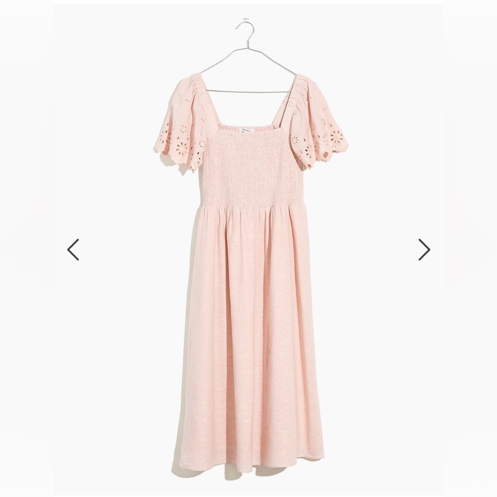 Madewell Lucie Linen Blend Midi Dress